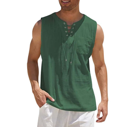 Camiseta sin mangas en algodón suave para hombre