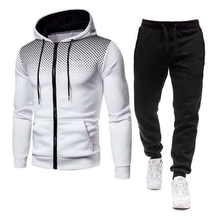 Chándal deportivo de hombre de dos piezas - Sudadera con capucha y pantalón