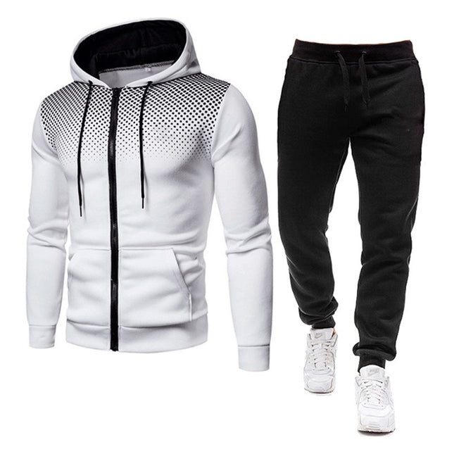 Chándal deportivo de hombre de dos piezas - Sudadera con capucha y pantalón