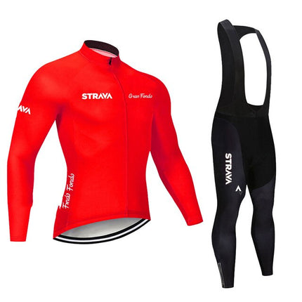 Conjunto de ciclismo de verano STRAVA Pro Team con badana de gel