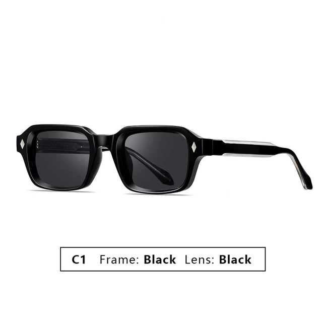 Gafas de sol cuadradas unisex negras