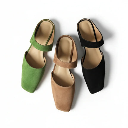 Chanclas planas retro sencillas de versión Müller - tugranalmacen.com