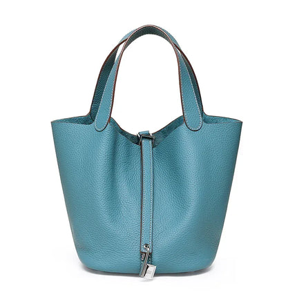 Head layer cowhide bucket bag women's leather high-end handbag - tugranalmacen.com