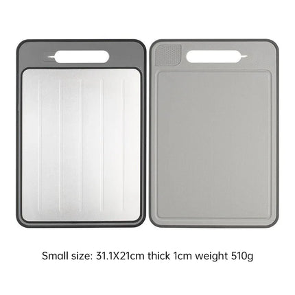 Tabla de cortar de doble cara, tabla de cortar de aleación de aluminio con afilador - tugranalmacen.com