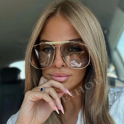 Gafas de sol piloto metal negro/gris