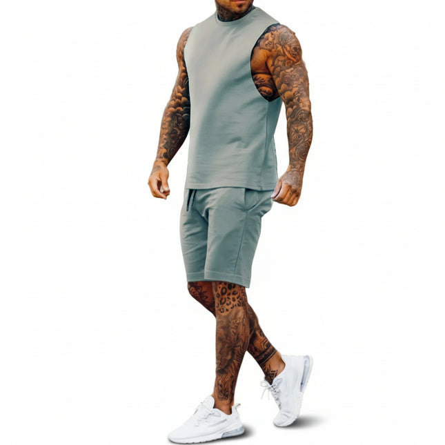 Conjunto deportivo de hombre en verde salvia