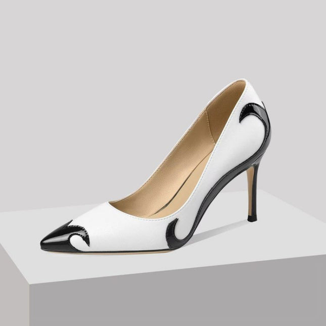 Zapatos de tacón alto en satén con diseño de libélula para mujer
