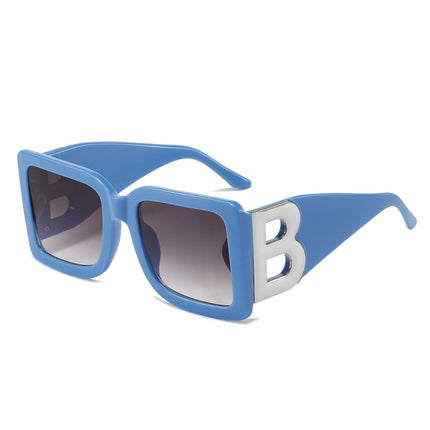 Gafas de sol cuadradas grandes con diseño cóncavo y protección UV