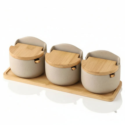 Tarro de cerámica japonesa con tapa