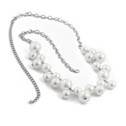 Elegante cadena de cintura ajustable con perlas y flecos