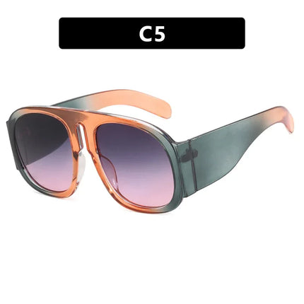 Gafas Espejo plano estilo piloto retro, montura grande con protección contra la luz azul. - tugranalmacen.com