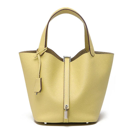 Head layer cowhide bucket bag women's leather high-end handbag - tugranalmacen.com