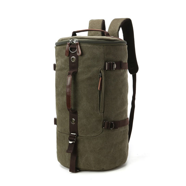 Mochila de lona resistente color khaki