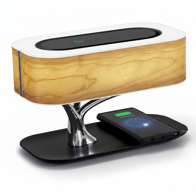 Lámpara LED de mesa multifunción con altavoz Bluetooth y cargador
