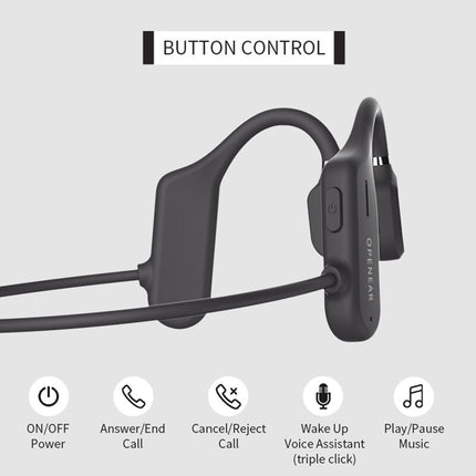 Auriculares deportivos inalámbricos AIKSWE Bluetooth 5.0 de oído abierto con sonido envolvente, estéreo HD y manos libres para correr y andar en bicicleta.