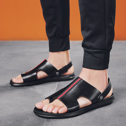 Sandalias de cuero para hombre, ideales para verano y actividades al aire libre