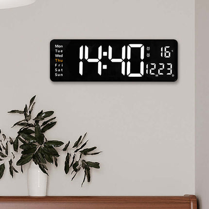 Reloj digital de pared LED de 13 o 16 pulgadas