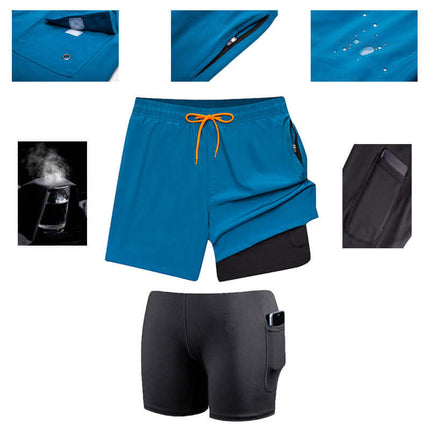 Pantalon de playa 2 en 1 de secado rápido para hombre