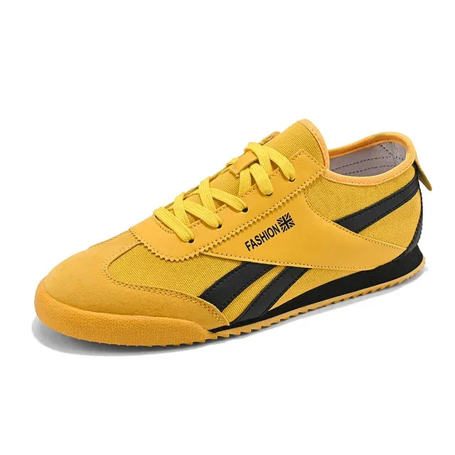 Original Yellow Canvas Shoes For Men Trend ow-cut Breathable Casual Running Sneakers Man Fashion Lightweight Men's Sports Shoes - tugranalmacen.com