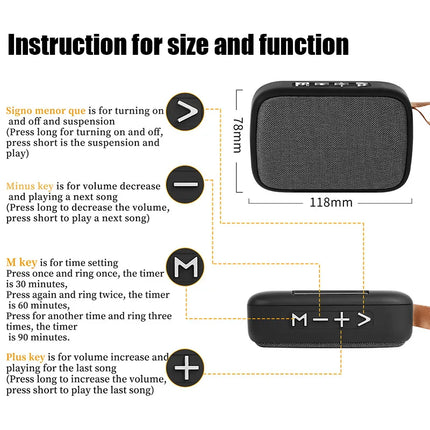 Altavoz Bluetooth portátil con sonido envolvente 3D