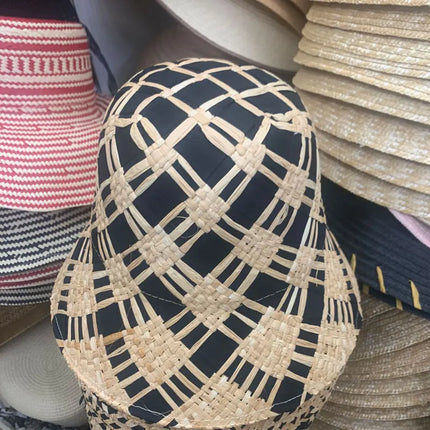 Sombrero de paja plegable para mujer, elegante y funcional