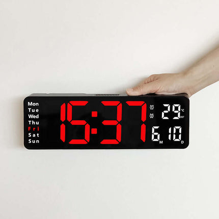 Reloj digital de pared LED de 13 o 16 pulgadas