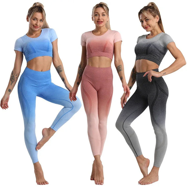 Traje de yoga de dos piezas sin costuras - tugranalmacen.com