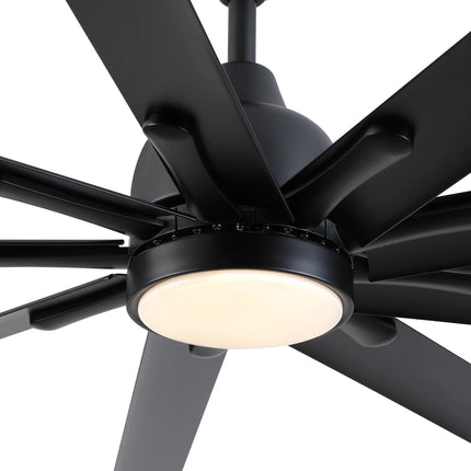 Ventilador de techo negro supergrande de 84 pulgadas con control remoto - tugranalmacen.com