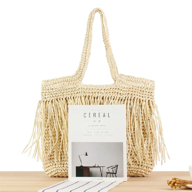 Beach Resort Chic: Handwoven Tassel Bag - Stylish, Spacious, and Versatile Crossbody Bag - tugranalmacen.com