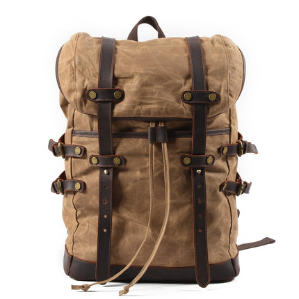 Mochila de lona impermeable verde