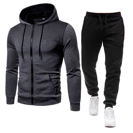 Chándal deportivo de hombre de dos piezas - Sudadera con capucha y pantalón
