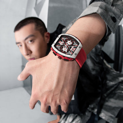 Reloj analógico para hombre con luz nocturna y resistencia al agua