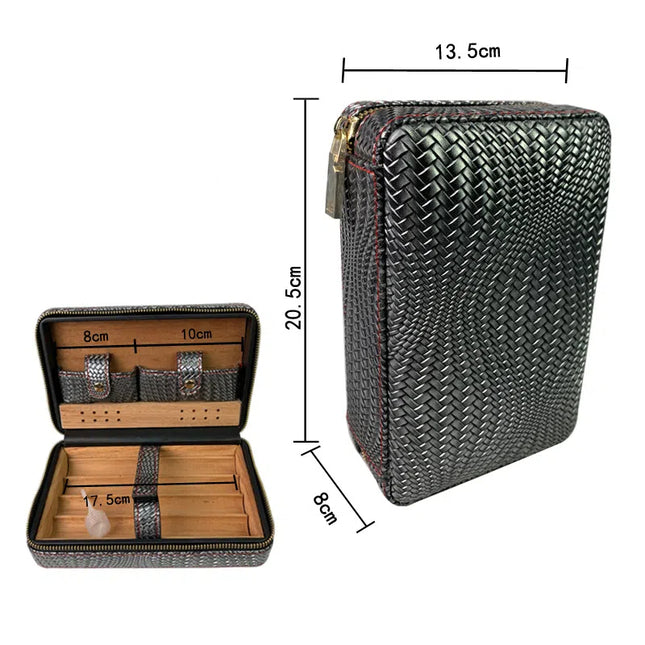 Caja de puros humidificador de madera de cedro Big-Gaoxiba