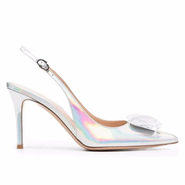 Zapatos Stiletto sencillos con un solo botón y punta de diamante de agua - tugranalmacen.com