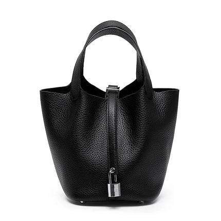 Head layer cowhide bucket bag women's leather high-end handbag - tugranalmacen.com