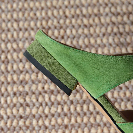 Chanclas planas retro sencillas de versión Müller - tugranalmacen.com