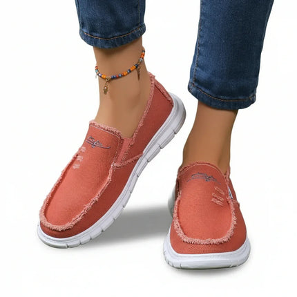 Zapatos planos sin cordones con punta redonda y bordados f.seo - tugranalmacen.com