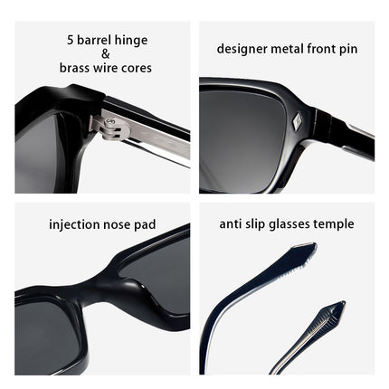 Gafas de sol unisex cuadradas con protección UV