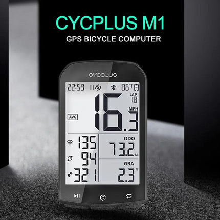 CYCPLUS M1 Racer Plus Bicycle GPS Stopwatch Cycling Computer Speedometer Odometer Bluetooth ANT+ - tugranalmacen.com