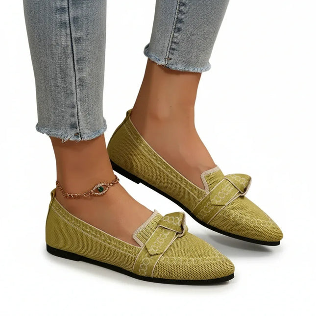 Flat sole single shoe women's set feet bow shallow mouth lazy work shoes - tugranalmacen.com