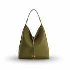 Bolso Tote de cuero verde oliva
