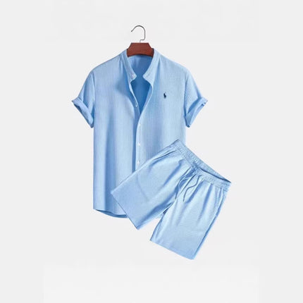 Conjunto casual de verano para hombre en blanco