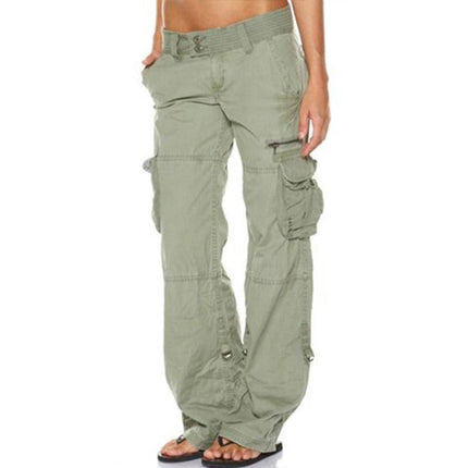 Pantalones casuales de algodón en verde