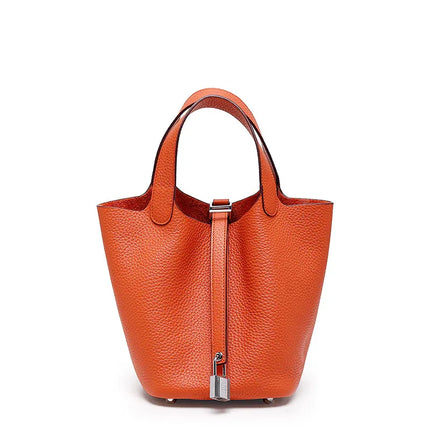 Head layer cowhide bucket bag women's leather high-end handbag - tugranalmacen.com