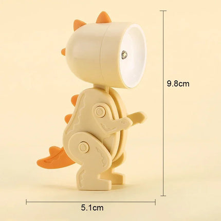 Luz nocturna para niños con diseño de dinosaurio multicolor