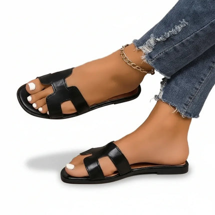 Sandalias de una sola pieza, cómodas y de suela plana - tugranalmacen.com