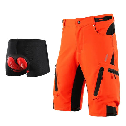 Pantalones cortos para Ciclismo MTB - Descenso color Naranja con Culotte