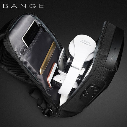 BANGE Hot Chest bolso cruzado impermeable con carga USB - tugranalmacen.com