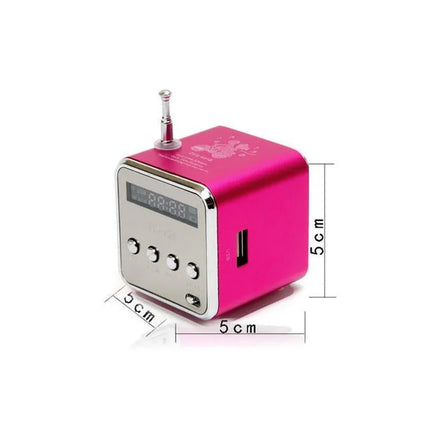 TD-V26 Portable Radio FM Micro SD/TF Music Player Digital LCD Display Mini Speaker Suitable - tugranalmacen.com