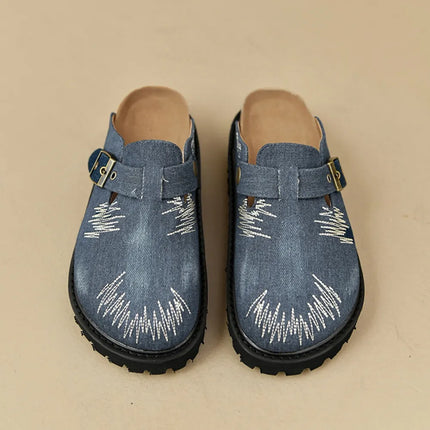 Mocasines con plataforma de microfibra
